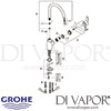 Grohe Eurostyle Cosmopolitan Single-Lever Sink Mixer Spares